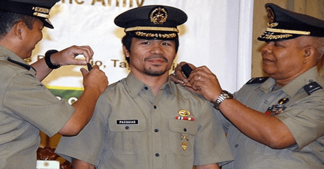 Pacquiao sabe más de lo que creías Es Teniente Coronel